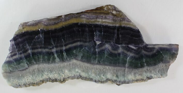 Polished Fluorite Slab - Purple & Green #34844